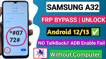 Samsung A32 FRP Bypass Android 13 Without PC | New Method 2024 - TalkBack Not Working