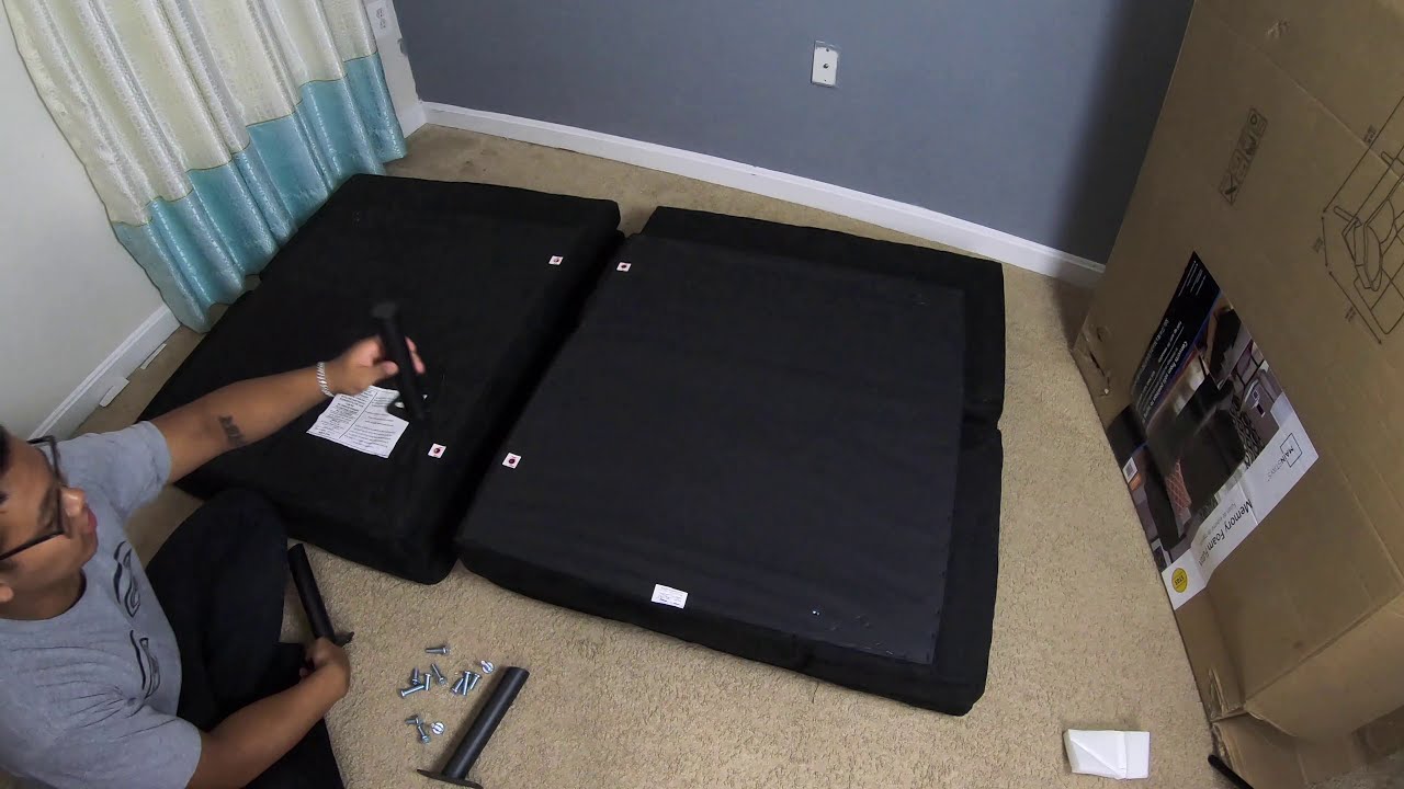 Walmart Mainstays Memory Foam Futon Review Assembly Youtube