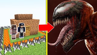 QUÁI VẬT CARNAGE Tấn Công Nhà Được Bảo Vệ Bởi bqThanh và Ốc Trong Minecraft