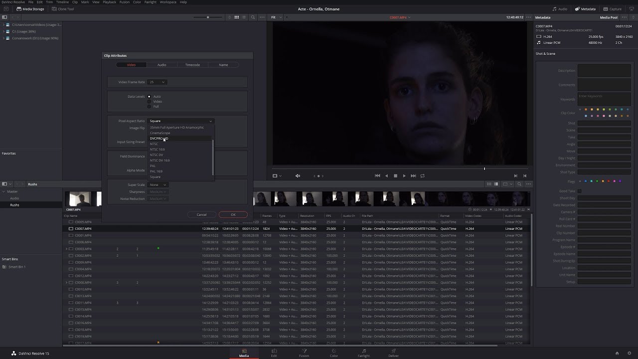 DaVinci Resolve 15, Media#5 : Clip Attributes - YouTube