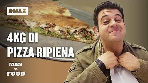 Adam Richman sfida 4,5 kg di pizza farcita | Man vs Food