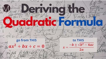 Deriving the Quadratic Formula by completing the square