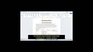 Exp25 Word Ch03 Cumulative Tourism | Word Chapter 3 Cumulative Tourism | Pearson Word Project