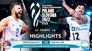 Uroš Kovačević Vs Bruno Lima Serbia Vs Argentina Highlights World Championship 2022 Hd