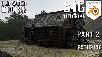 Blender Tutorial [Old Wood House - Part 2] Texturing for Beginner #blendertutorial #3dmodelling