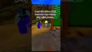 I end the video when someone says wanna play mini games! #cat #gtag #minigames 