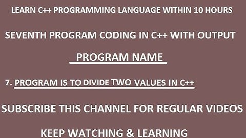 how to divide two values in c++