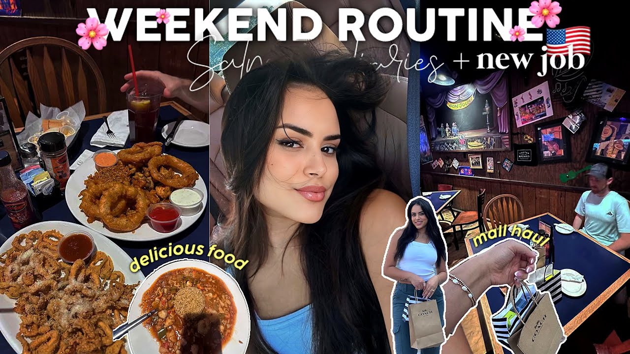 My Weekend Routine ✨🛍️ Mall + Work Vlog 👩🏻‍💻 | كيفاش كندوز نهاري 🏡 + بديت خدمة جديدة 🇺🇸💼