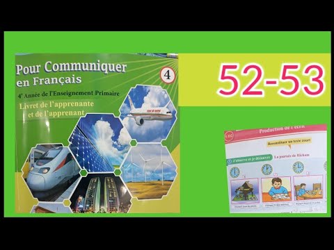 Pour Communiquer En Francais 4aep Page 52 53 Activités Orale 