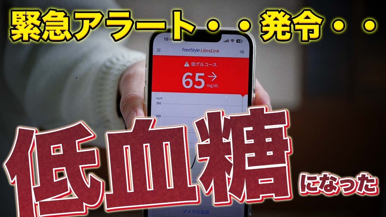 【低血糖】血糖値65の緊急事態。命に関わる恐怖。飴玉1個で回復検証