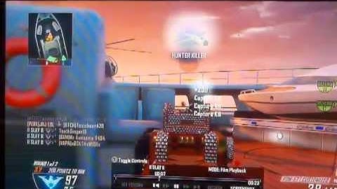 BO2 - 1000+ score in 6 seconds. Kill Frenzy while capping.in the KILLCAM