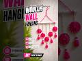 🌸 DIY Woolen Wall Hanging | Easy Handmade Home Decor Craft ✨ #diy #wall #craft