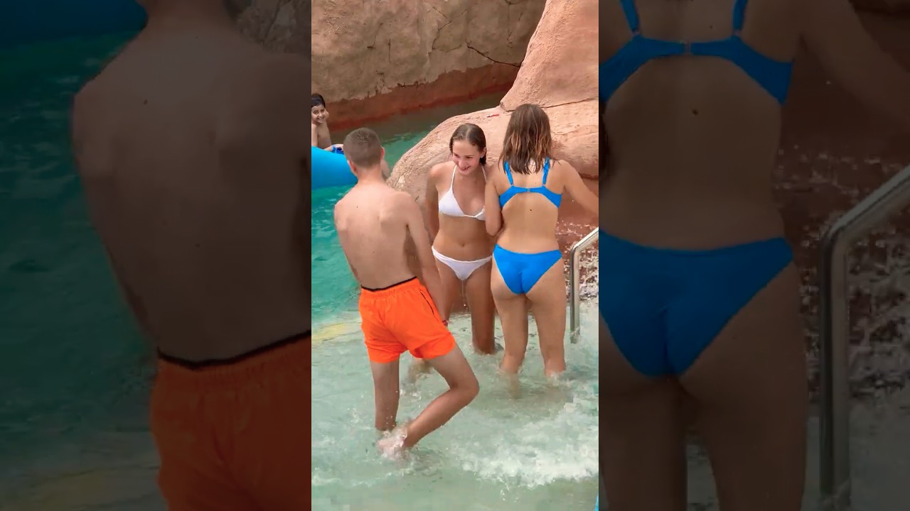 🌞Веселый летний отдых в аквапарке: Ленивая река, Жаркий день 84🌵 