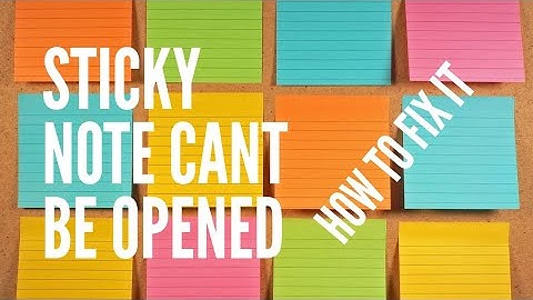 STICKY NOTES WINDOWS 10 WON