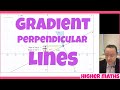 How To Calculate The Gradient Of Perpendicular Lines