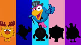 Krosh & Nyusha Go Color Crazy Smeshariki Silhouette Party