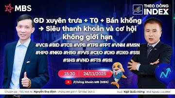 GIAO DỊCH XUYÊN TRƯA+T0+BÁN KHỐNG=SIÊU THANH KHOẢN+CƠ HỘI KHÔNG GIỚI HẠN |THEO DÒNG INDEX 24.11.2025
