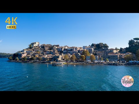 Anguillara Sabazia - Lago di Bracciano in 4K HDR Drone DJI Mavic 2 pro footage viaggi Italy