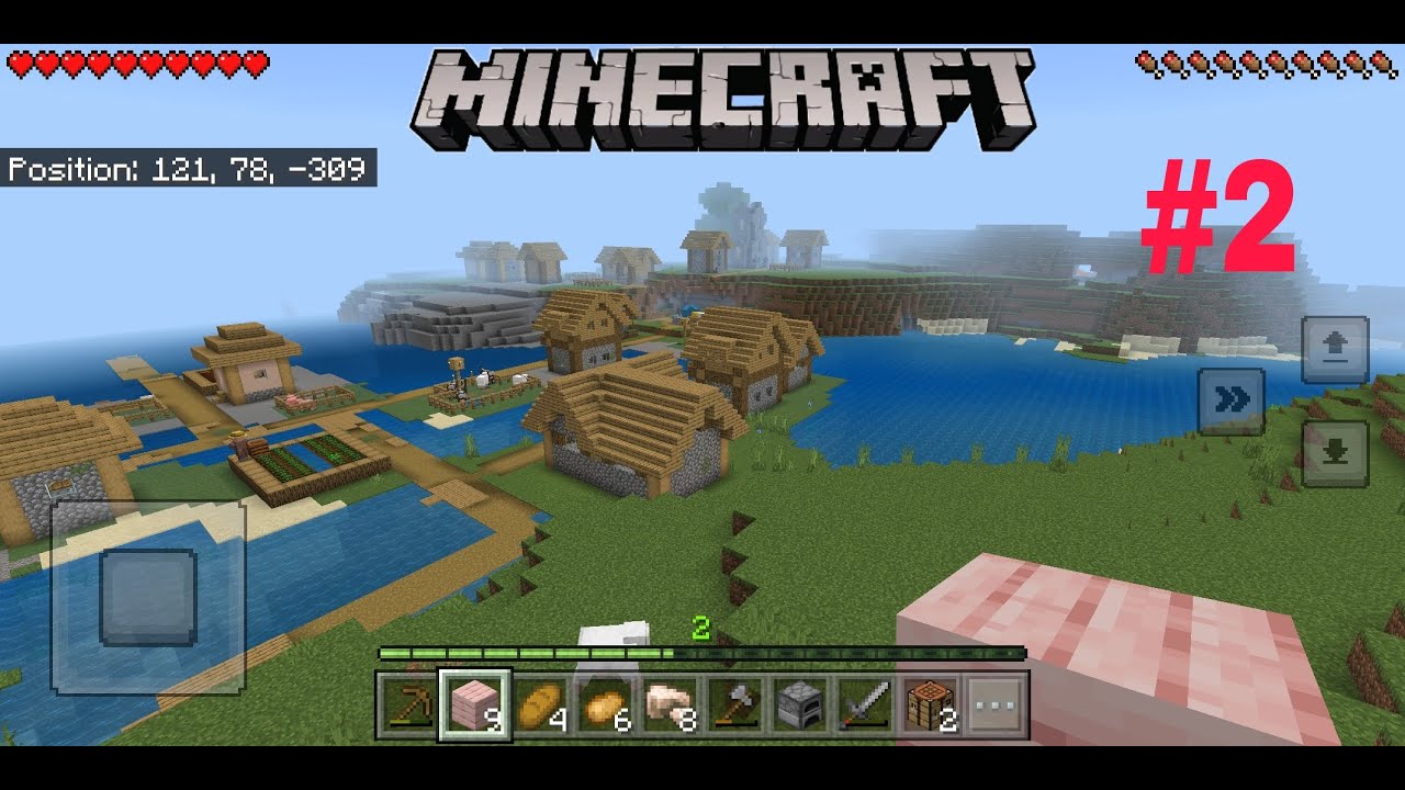 Minecraft survival series find a village and find first iron ep 2 - YouTube