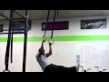 Paul spann does a muscle up on the rings