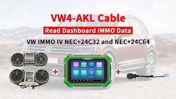 How to Read IMMO Data for VW Dashboards Using the VW4 AKL Cable
