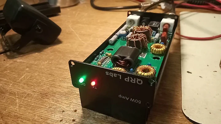 QRP-LABS 50W Amp kit first test.