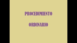 Procedimientos penales // PROCEDIMIENTO ORDINARIO
