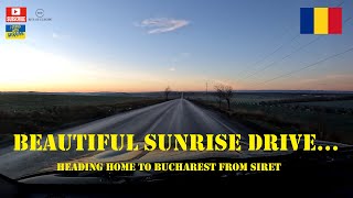 STUNNING DRIVE! - Sunrise over Northern #ROMANIA - Siret - Balcauti - December 2022 - 🇷🇴