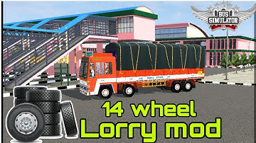 14 Wheel lorry mod for bus simulator Indonesia | Review |bussidmods |tamilnadu  lorry |team TnKDR