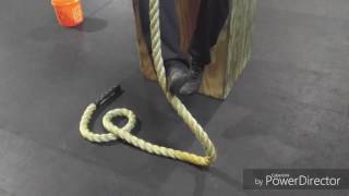 Setting the J hook for rope climbing