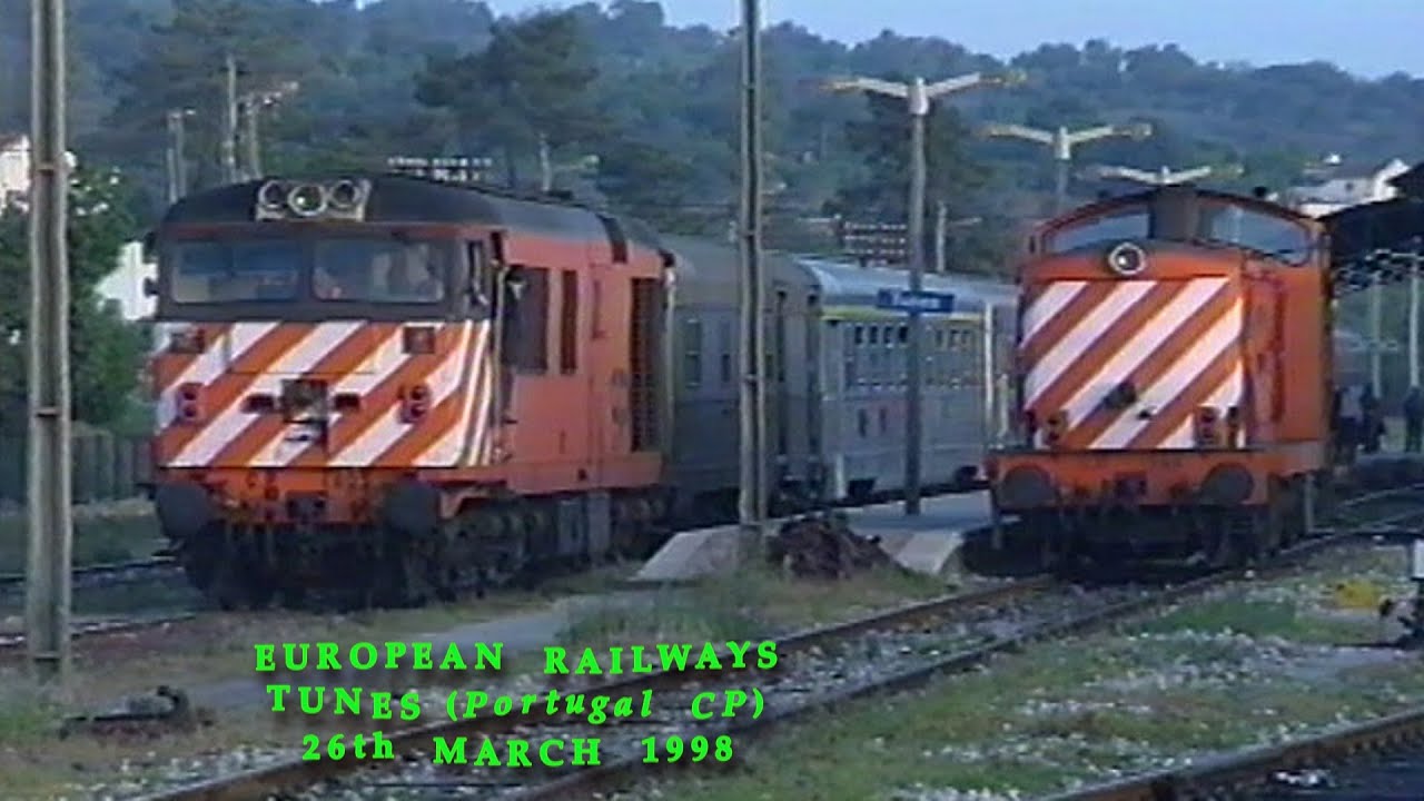European Railways in the 1990s Tunes Station (Portugal CP) on 26th March 1998