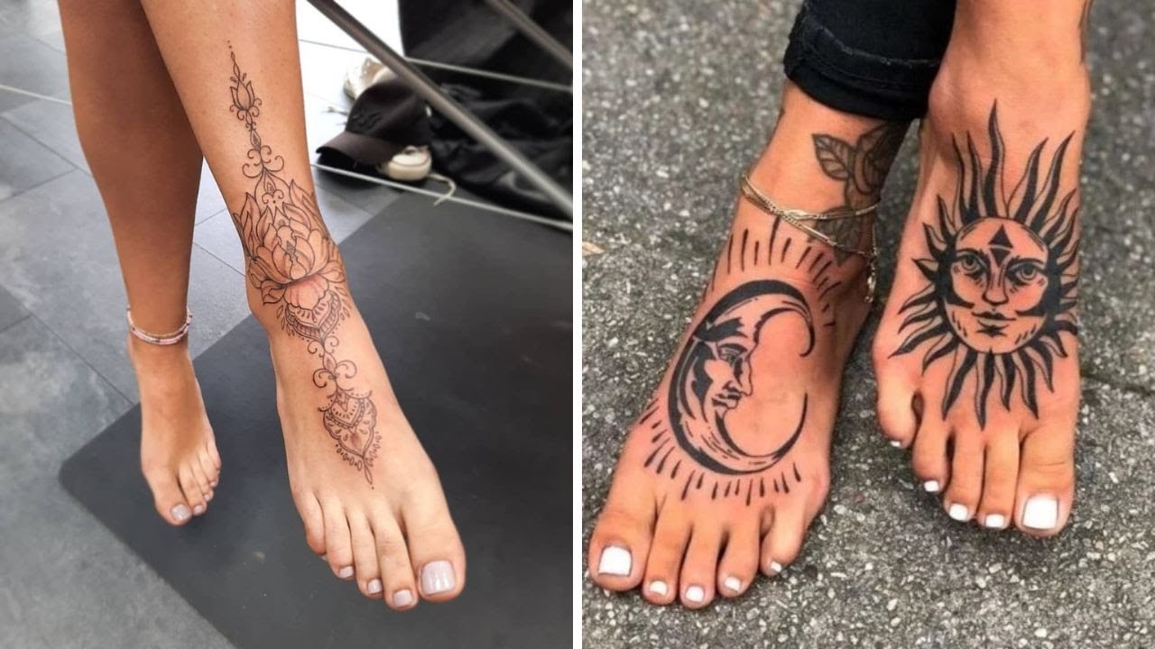 45 Cute Foot Tattoo Design Ideas For Girls 2021  BEST Foot Tattoos For  Women  PART1  YouTube