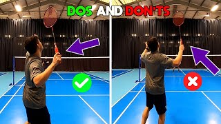 Common Beginner Badminton Mistakes - Do And Donts 2