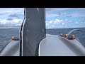 Louis Vuitton Cup Semi-Final Race 13  Port Entry Stern Camera - INEOS Britannia