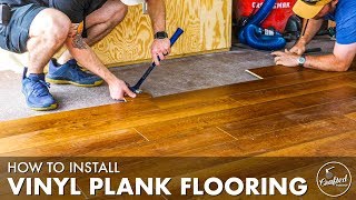 How To Install Vinyl Plank Flooring Tutorial For Beginners // Home Reno