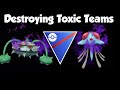 I went hunting toxic teams in the great league ft shadow ferrathorn tentacruel  quagsire