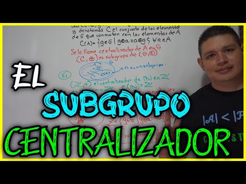 Álgebra Superior (GRUPOS) 17.- Subgrupo Centralizador