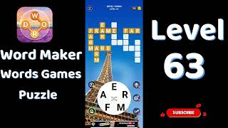 Word Maker Level 63 Answers Words Games Puzzle Go Answer