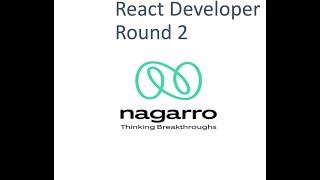 React JS Developer Interview Questions Nagaro Round 2