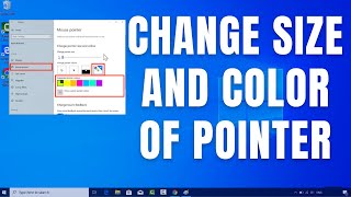 how to change mouse pointer size and color in windows 10