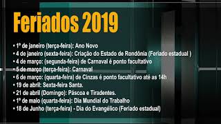 Feriados 2019