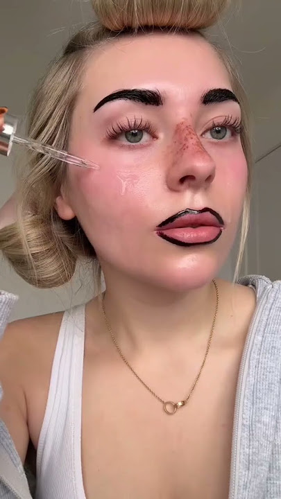 full face of semi permanent makeup