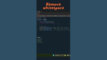 Remove whitespace from string #code #javascript #string