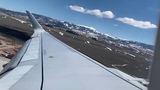 Powerful Takeoff From Jackson Hole, Wyoming Jac Onboard American Airlines Airbus A319