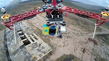 DRONE (in flight) with 2-axis #2 = APM 2.6+F450+GPS+3dr+2212(1000kv)+RadioLink AT9