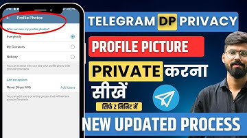 Telegram DP Privacy Setting | Who Can See My Profile Photo On Telegram | Profile Photo Privacy Set