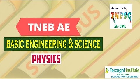 TANGEDCO AE BASIC ENGINEERING & SCIENCE - PHYSICS