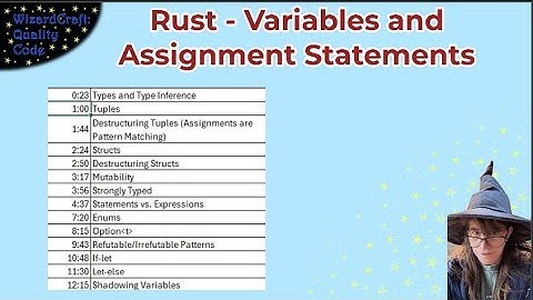 Rust: Variables and Assignment Statements