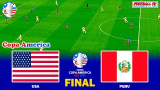 USA vs PERU | Copa America Final | Full Match & All Goals 2024 | eFootball PES Gameplay PC