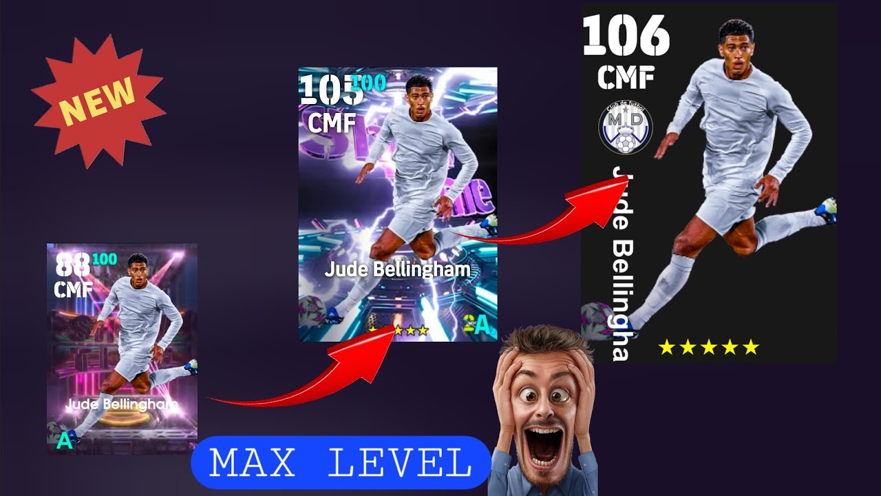 106🔥 Best way to train JUDE BELLINGHAM  to max level in efootball...